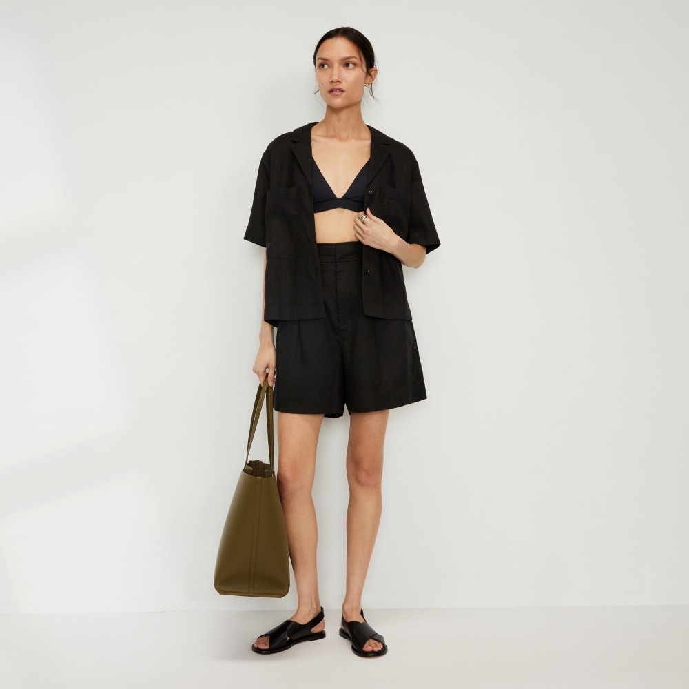 Everlane Linen Workwear Shirt Black - Picture 6 of 7